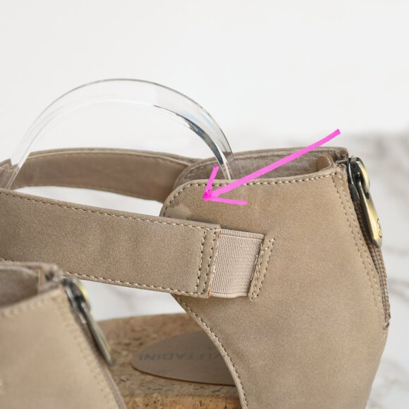 Adrienne Vittadini Sport Cables Platform Sandal Wedge Taupe Size 9.5 - Picture 8 of 8
